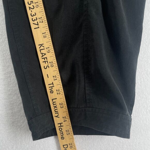 EILEEN FISHER Pants 3X Plus Tencel Twill Tapered Ankle Button Cuff Utility Black - Picture 15 of 16